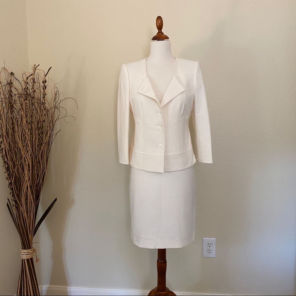 Boss Lady White Suit Set (skirt and blazer)